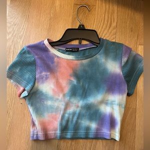Tie dye crop Tee